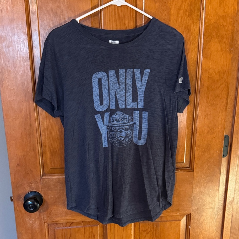Graphic Tee "ONLY YOU" in Navy with Blue Print